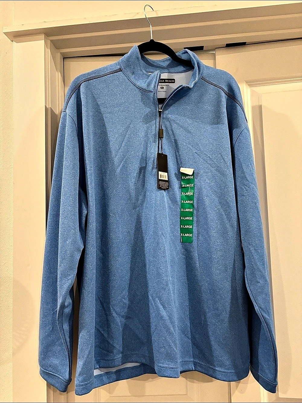 Pebble Beach Performance 1/4 Zip Pullover Blue XL